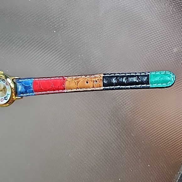 Collezio Multicolored Leather Watch Like New Needs Battery Fashion Second Hand - Picture 3 of 4